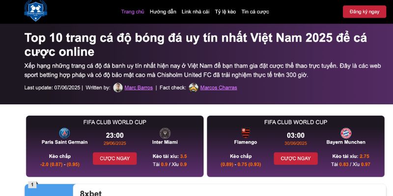 Chisholm United FC cung cấp các đánh giá trang cá độ uy tín