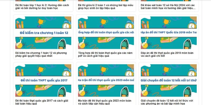 Nền tảng cung cấp rất nhiều bài tập đa dạng cho học sinh