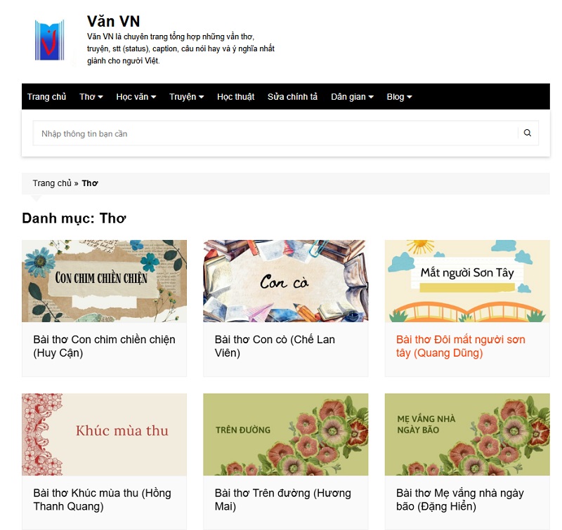 Những nội dung hấp dẫn không thể bỏ qua tại Văn VN