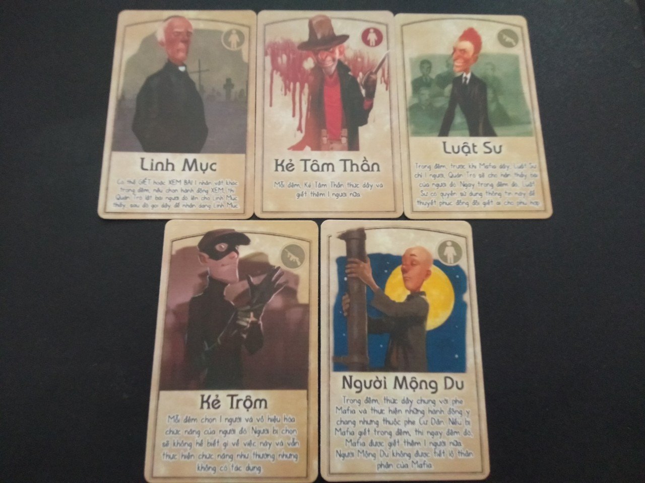 Các nhân vật và vai trò trong trò chơi mafia