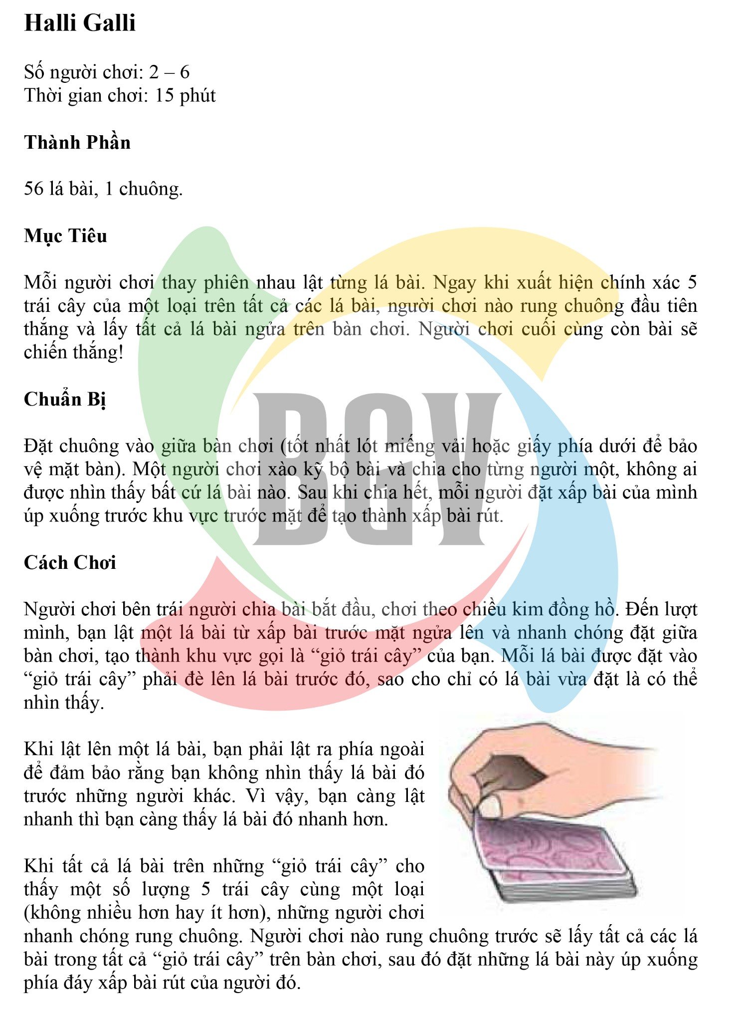 Cách chơi Halli Galli chi tiết cho người mới bắt đầu
